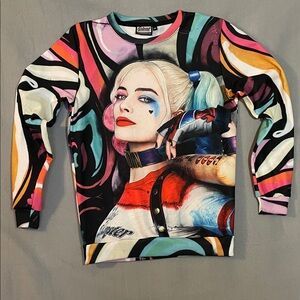 Harley Quinn DC Comics Colorful Graphic Sweatshirt/Sweater Fantasy Streetwear